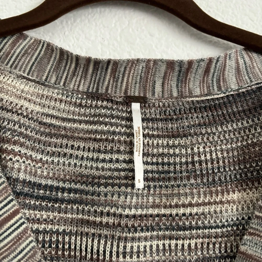 Free People Women's Size Small Multicolor Mercury Henley Knit Sweater